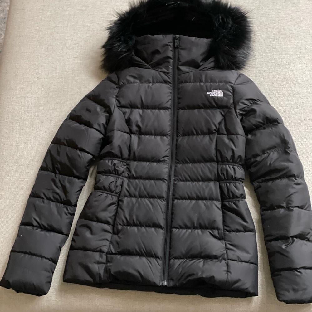 Women’s Small Black The NorthFace Hooded Puffer